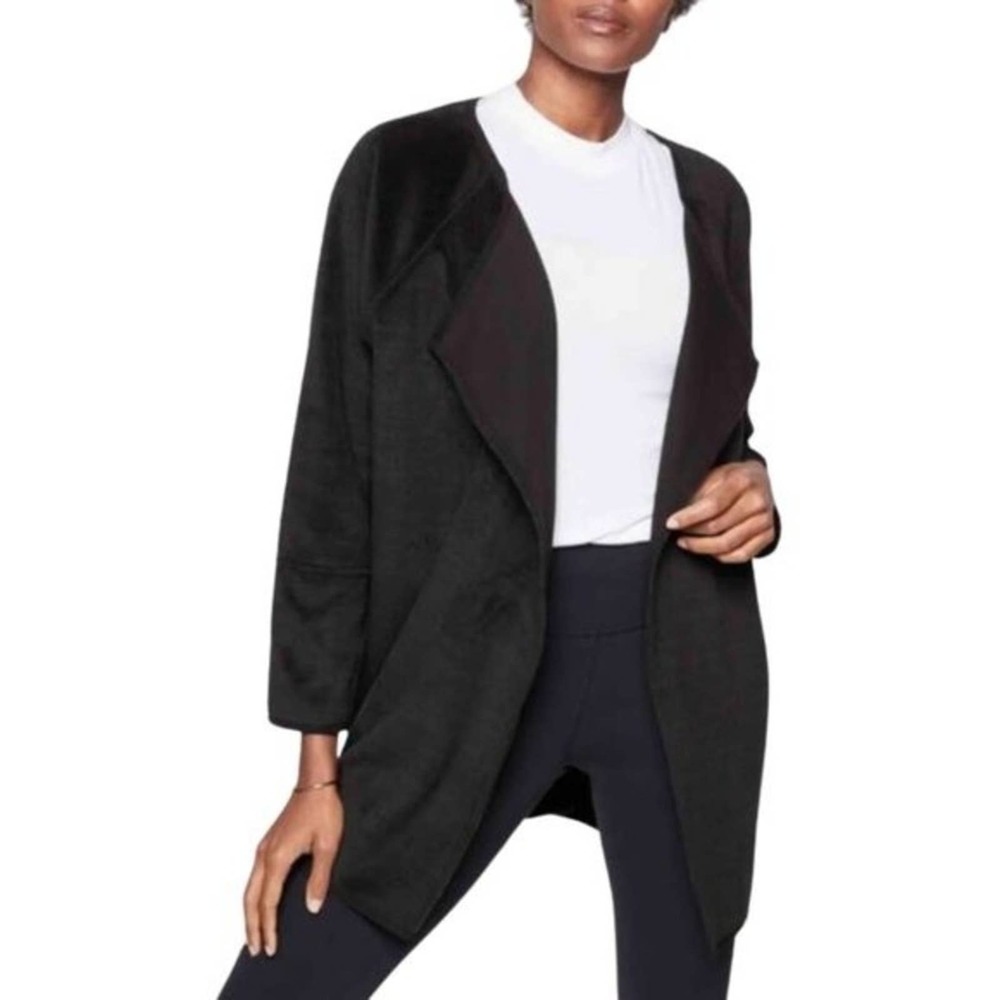 Athleta Cozy Karma Wrap Cardigan Sweater Black Size Medium